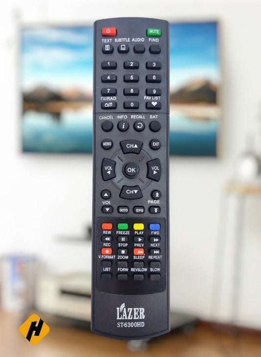 LAZER ST-6300HD Receiver Remote Control Black