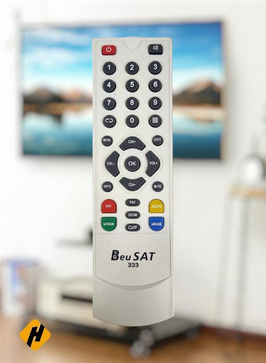 Replacement Remote Control For BeauSAT-333 Receiver Silver