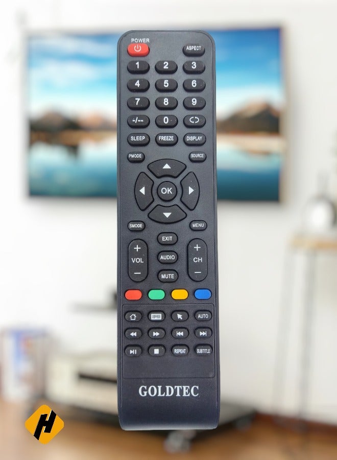 Replacement Remote Control For Goldtec LCD LED TVs